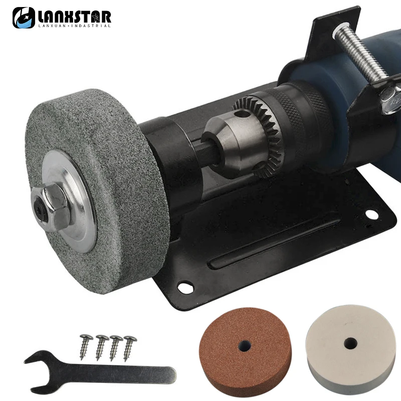 Hand Electric Drill To Grinder Machine Sander Conversion Head Kit Stand Holder Grindstone Polishing Grinding Wheel Knife Hrinder