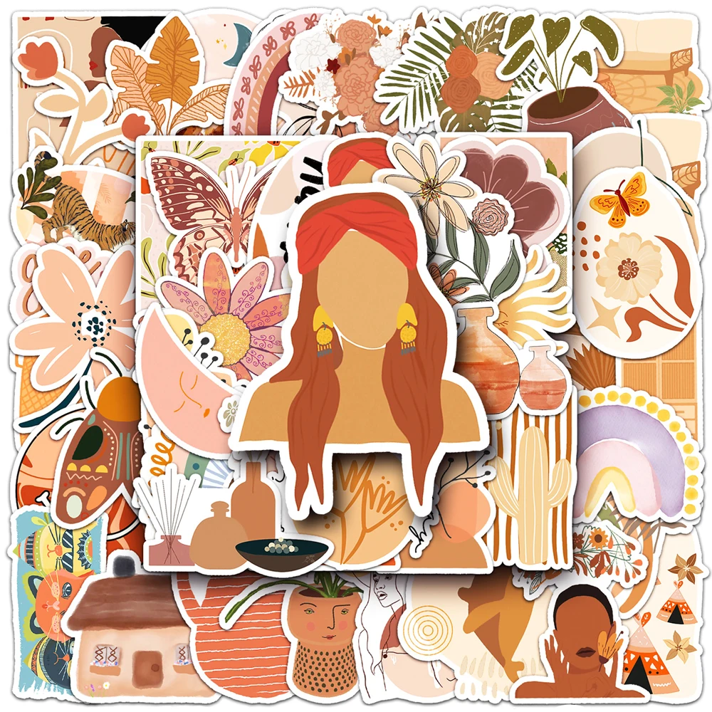 10 30 50pcs cartoon vintage text fragment stickers retro vsco graffiti aesthetic decals notebook laptop car sticker toy kid gift 10/30/50pcs Retro Bohemian Art Vsco Graffiti Stickers Aesthetic Cartoon Decals Laptop Luggage Phone Guitar Waterproof Sticker