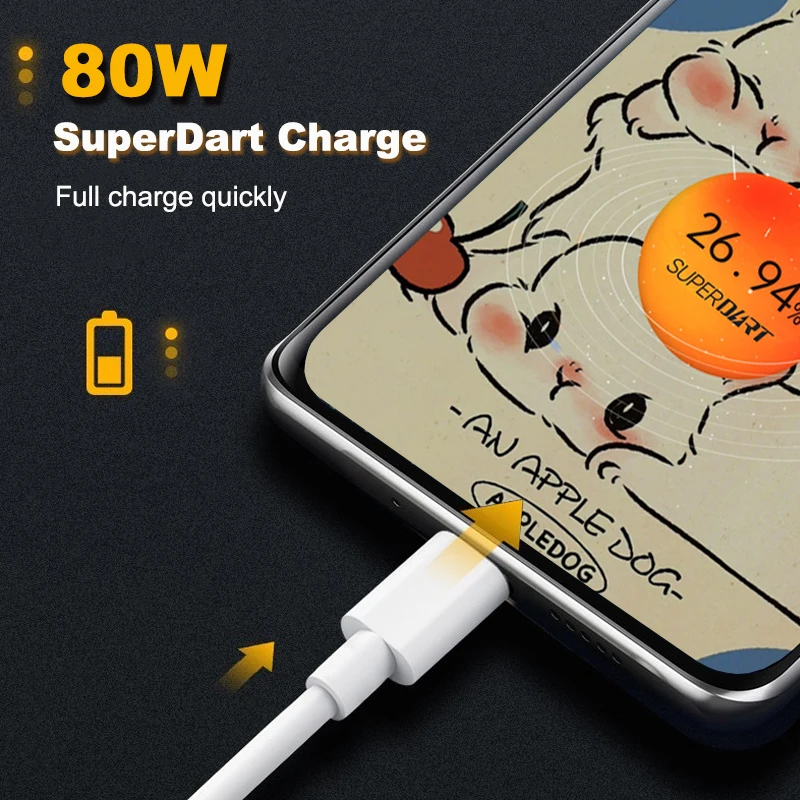 Realme Cable Original 80W 65W 33W Usb Type C Super Dart Vooc