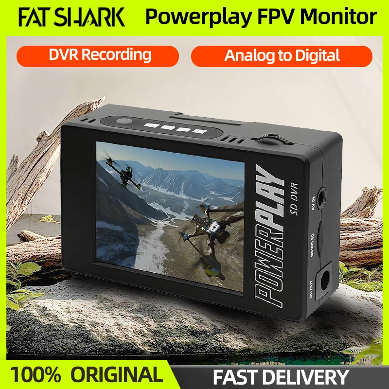 Fatshark DirectFPV Powerplay Monitor DVR Analogt til Digitalt Oppspillingsenhed for FPV Drone