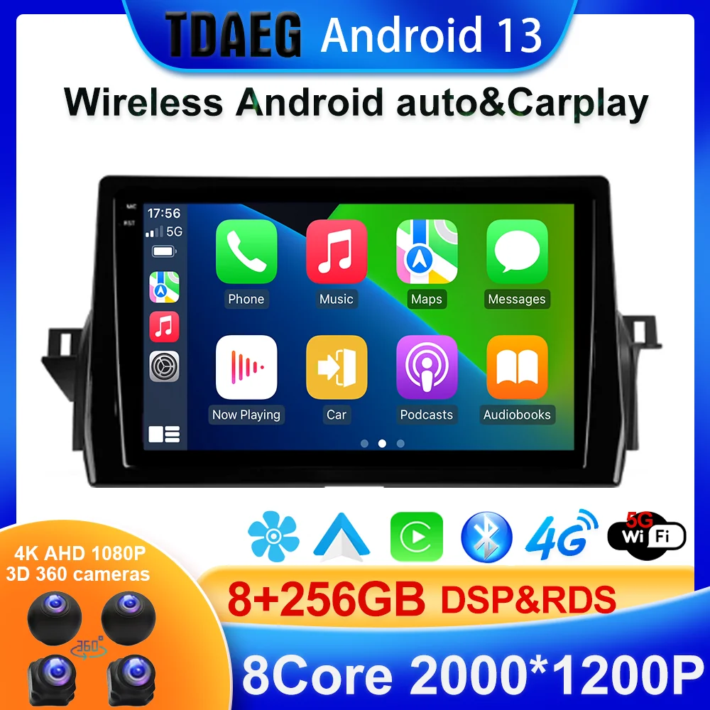 

Автомагнитола для Toyota Camry 8 XV70 2020-2023, мультимедийный видеоплеер, навигация, стерео, GPS, Android 13, 2din, 2 din, dvd