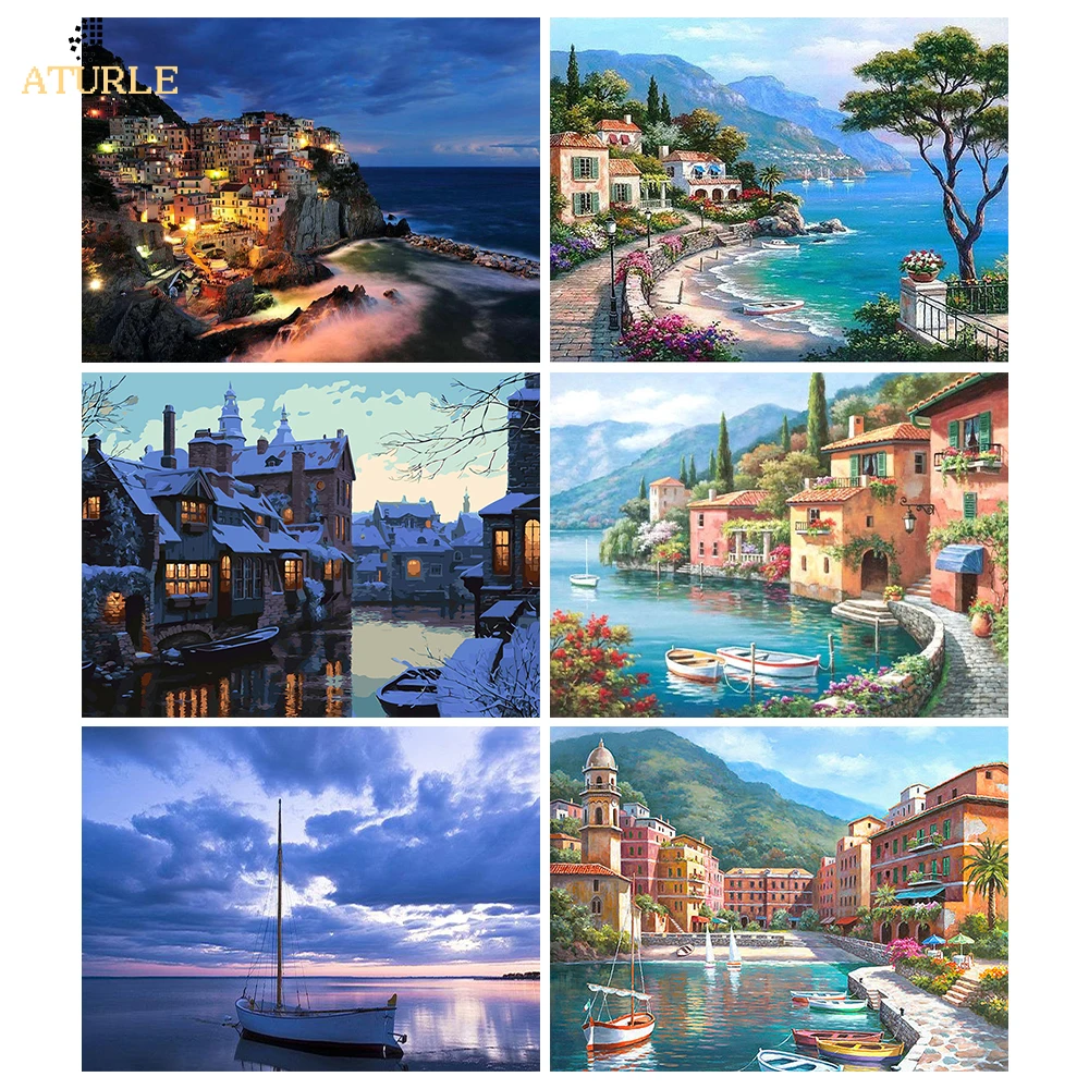 Aturle5dDIYDiamondPaintingFullRoundWithPhotoFrameCrossStitch