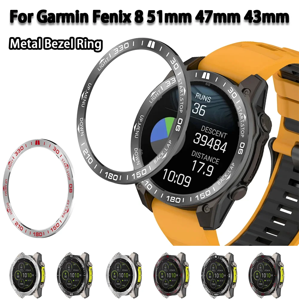 Premium Metal Bezel Ring with Time/Speed Scale Frame and Bumper Protection
