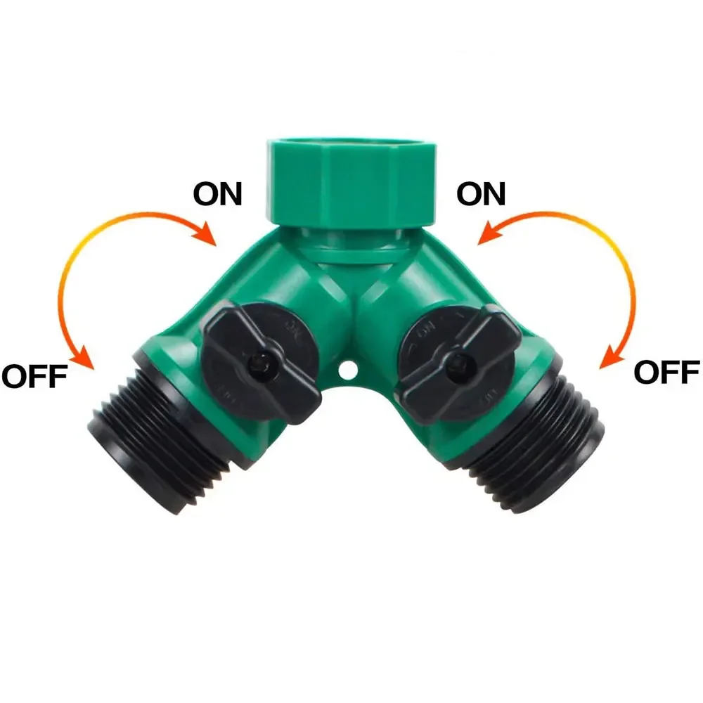 Garden Hose Splitter with Faucet Watering Shut Off for Landscaping