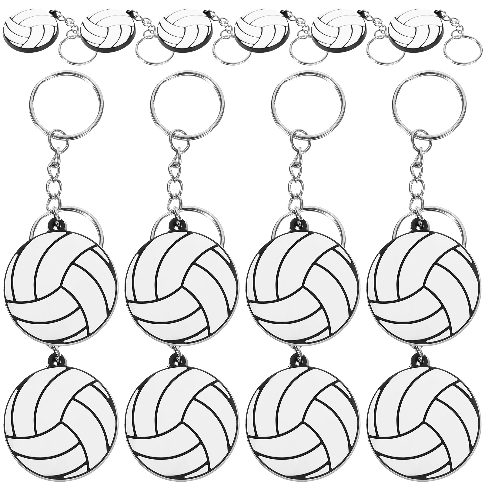 

20 Pcs Pvc Volleyball Keychain Party Decoration Pendant Valentines Presents Sports Keyring Christmas Favor Metal