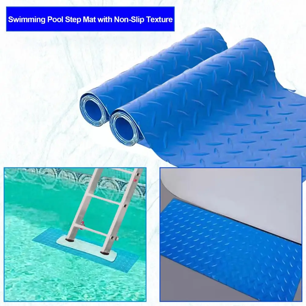 PoolStairMatLongServiceLifePoolLadderPadEasytoCutPVC