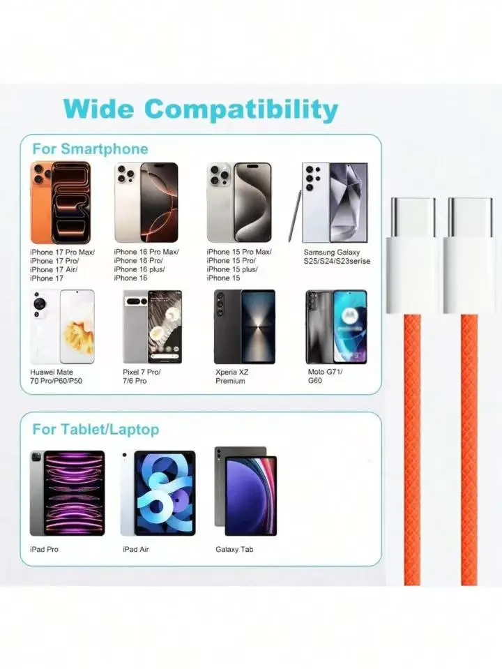 รูปสินค้า สายชาร์จเร็ว PD 60W Type-C สำหรับ iPhone ทุกรุ่น