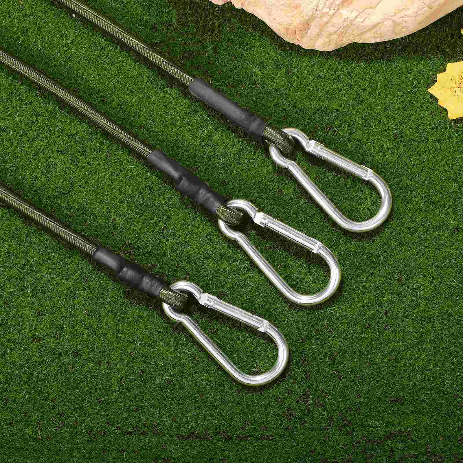 

6 Pcs Elastic Rope Bungee Ropes with Hooks Tent Fixing Camping Straps Binding Cords Heavy Duty Outdoor Rubber Material Belts