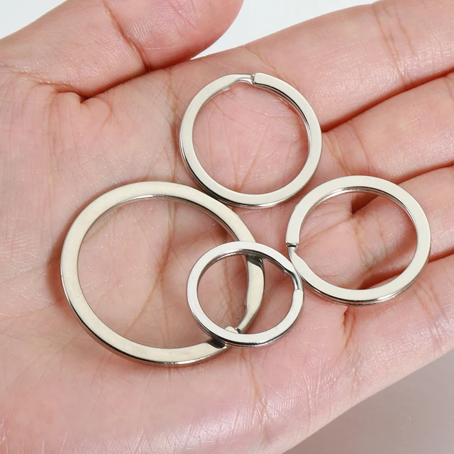 Kit Portachiavi 50 Portachiavi Piatti In Metallo Da 30 Mm - Anelli Divisi Per DIY, Decorazioni E Chiavi Portachiavi Colorati