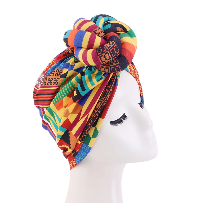 5 Pièces Turban Africain Pour Femme Bonnet Pré-Noué Bonnet Chimio