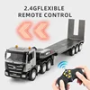 Genuine Huina Remote Control Flatbed Trailer Electric Truck Tractor Excavator Children'S Engineering Car Toy Gift For Christmas 3