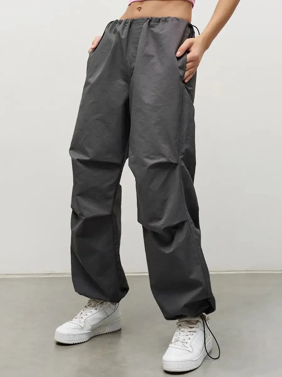 Bornladies Women's Chic Loose Cotton Pants Drawstring Ankle Cuffed Casual Long  American Style  Trousers New Autumn Winte