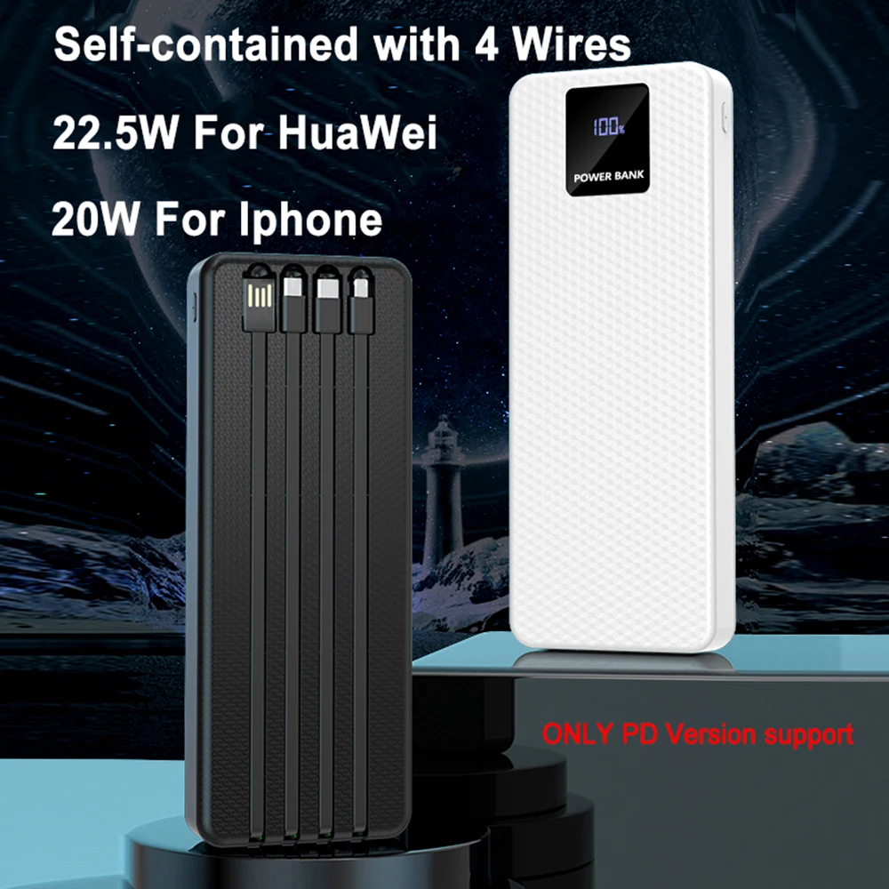 18650 배터리 홀더 22.5W 10W 보조베터리 케이스 PD QC3.0 USB C 빠른 DIY 쉘 4*18650 배터리 보관함
