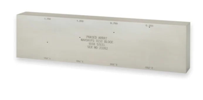 UT Test Block NavShip Phased Array/1018 Steel Calibration Block 4 holes type