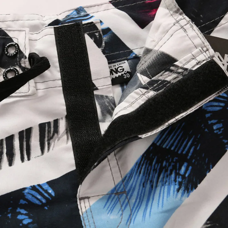 Quick Dry Print Beach Shorts Mens Surf Sport Swimwear Briefs For Men Swim Trunks Loose Swimming Shorts Beachwear Big Size