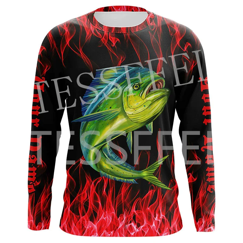 Custom Name Tuna Mahi Fishing Fisher Camo Tattoo Tracksuit Long Sleeves 3DPrint Pullover Harajuku Jacket Casual Funny Hoodies 23