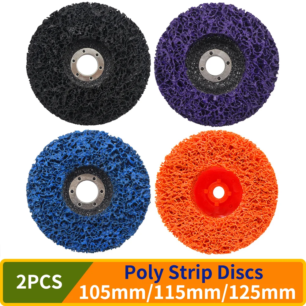 

2 Pack 100mm/115mm/125mm Poly Strip Discs Stripping Wheel for Angle Grinder Paint Stripper Wheels Clean Remove Paint Rust Welds