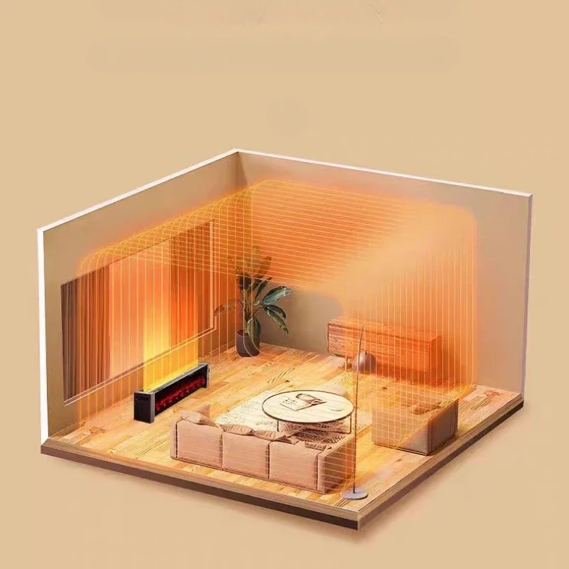 Bedroom 3D Flame Heater Household Electric Fireplaces Heater Indoor Bathroom Winter Kominek Elektryczny Calentador Aire Caliente 6