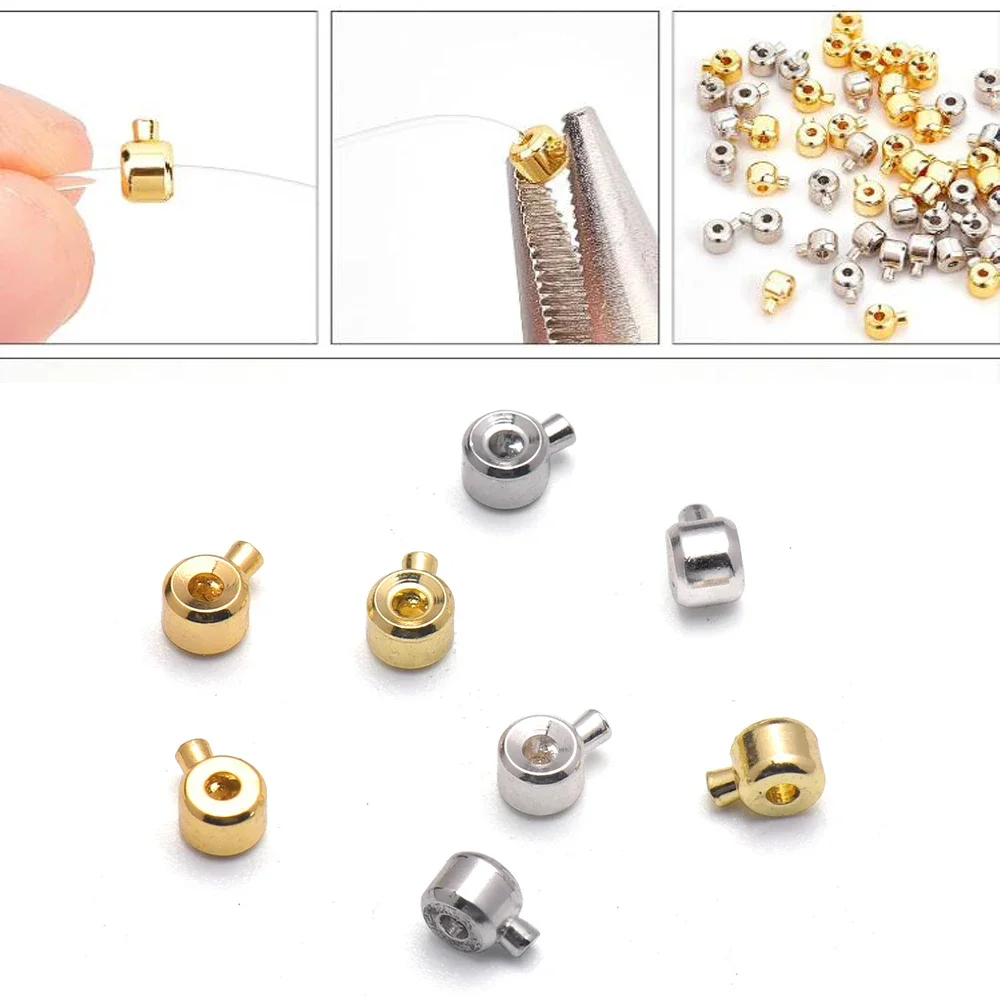 Elegant Brass Crimp Bead Spacers