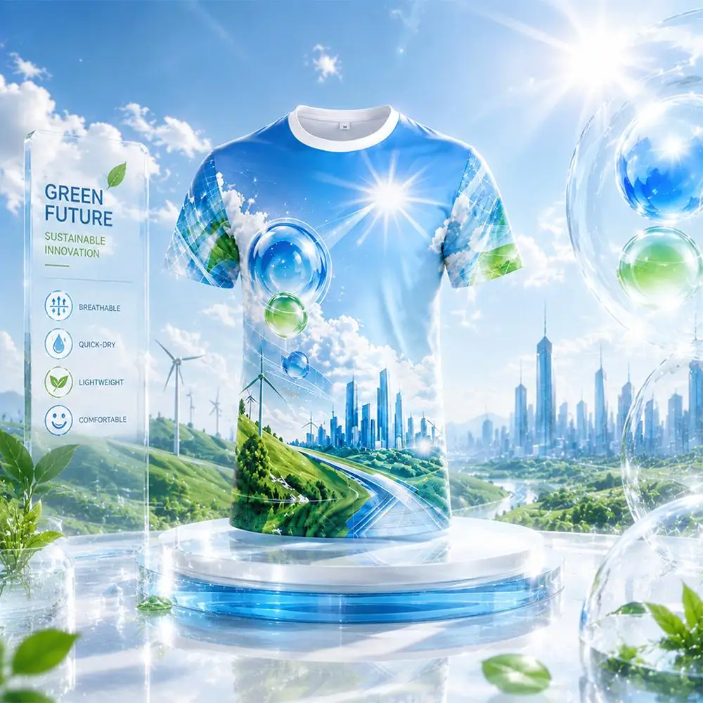 2026 Frutiger Aero 3D-Druck Herren T-Shirt Futuristische Natur-Grafik Kurzarm-Shirt Y2K Streetwear Lässiges Sommer-Rundhals-Oberteil