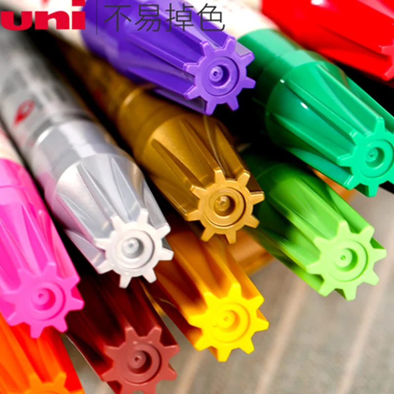 ユニカラフルな油性ペン、ペイントマーカー、学校の文房具、事務用品