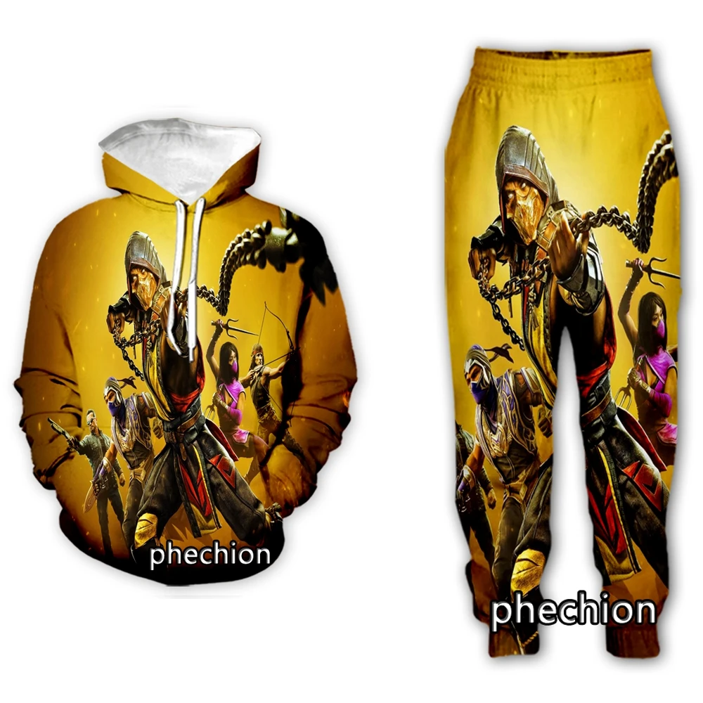 

phechion New Men/Women Mortal Kombat 3D Printed Clothing Long Sleeve Fashion Sweatshirt Hoodies Men Sport Long Pants P42