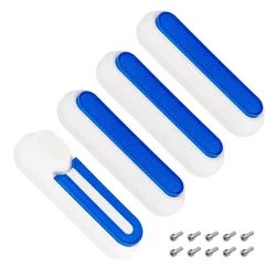 Reflective Wheel Cover Hub Cap Protective Shells (White Blue)