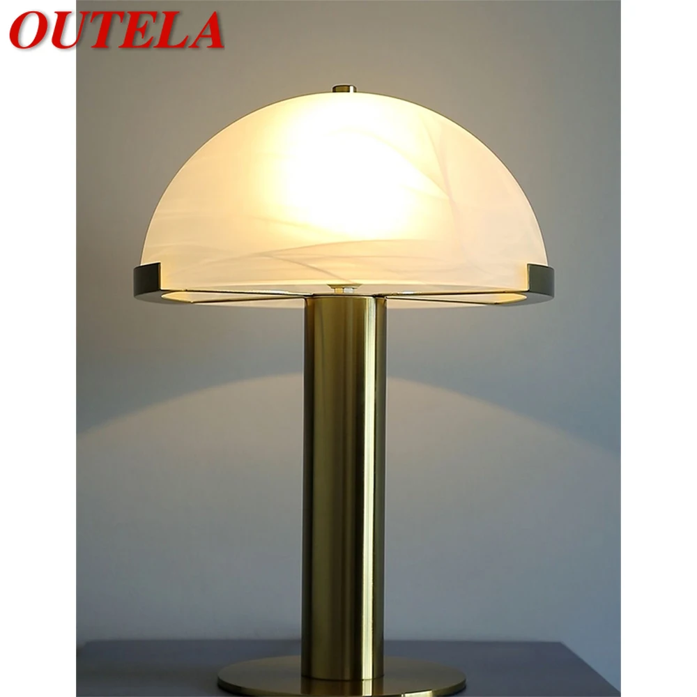 

OUTELA Nordic Table Lamp Modern Creative Design Mushroom Desk Light Fashion Decor for Home Living Room Bedroom