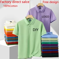 Salopette d'été 100% coton, polo, logo d'entreprise personnalisé, revers brodé, T-shirt à manches courtes imprimé 3
