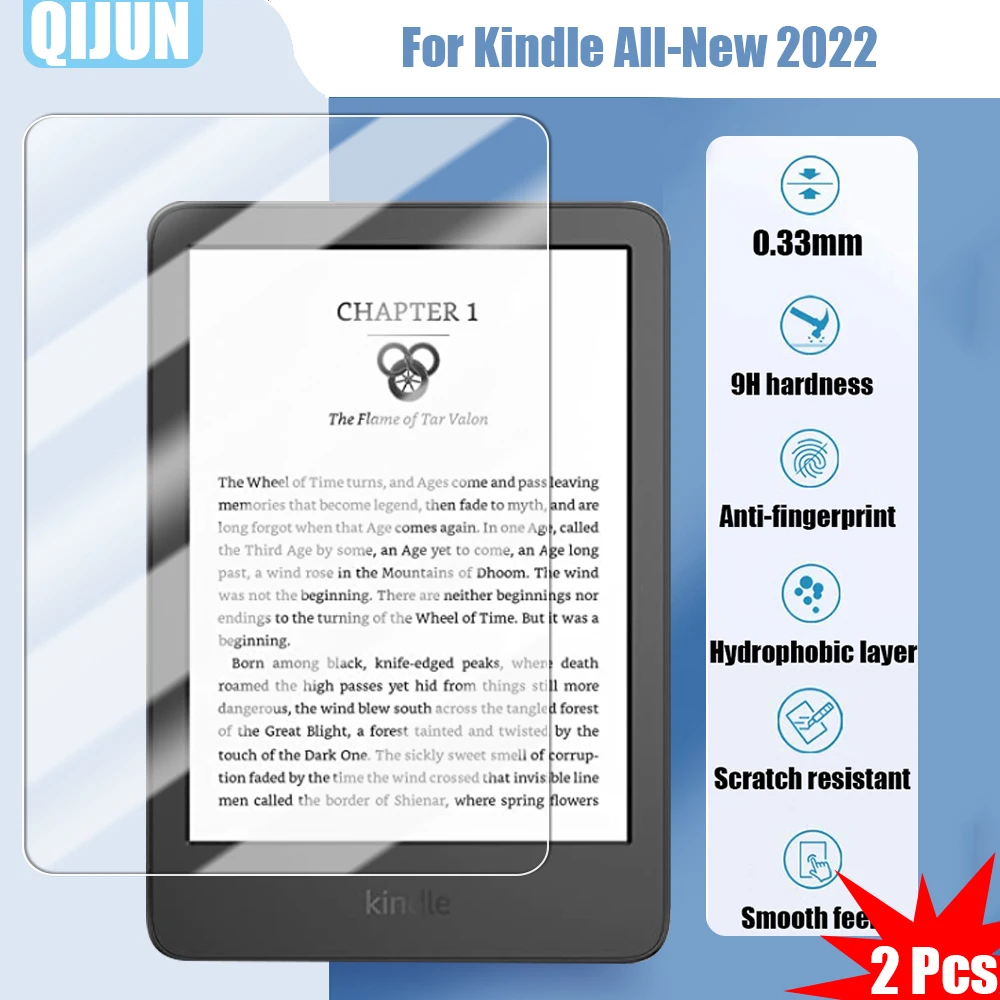 

Пленка из закаленного стекла для планшета Kindle, новинка 2022, Взрывозащищенная и устойчивая к царапинам, водонепроницаемая, против отпечатков пальцев, 2 шт.