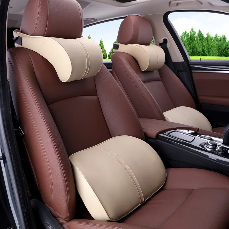 

Car Neck Pillow Backrest Pillow Car Breathable Memory Foam Slow Rebound Lumbar Pillow General Car Interior Supplies
