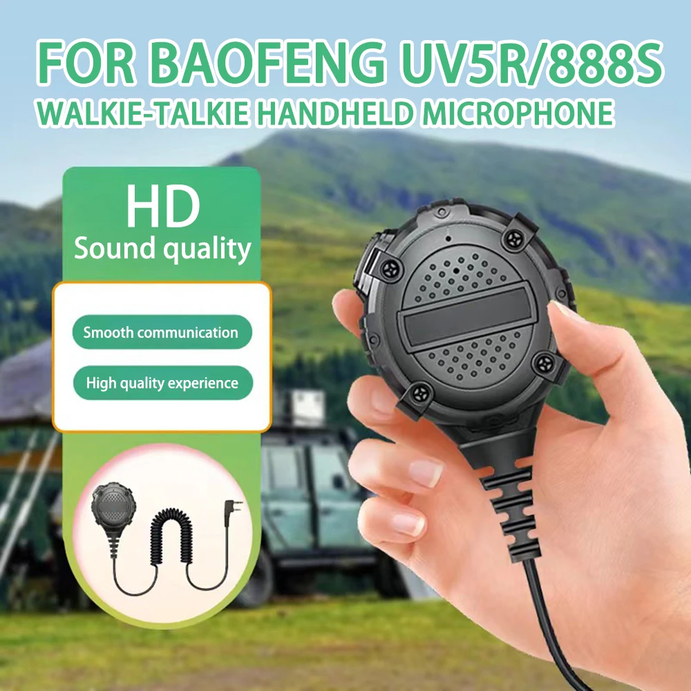 2023 Baofeng микрофон аксессуары для рации касательный микрофон плечевой динамик PTT для Kenwood UV-5R UV82 UV-17 двустороннее радио