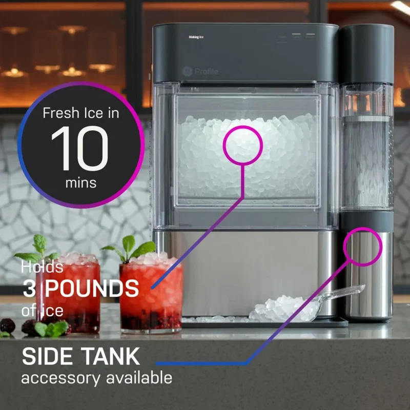 QWQWGE Profile Opal 2.0 Countertop Nugget Ice Maker Ice Machine with WiFi Connectivity Smart Home Kitchen Essentials