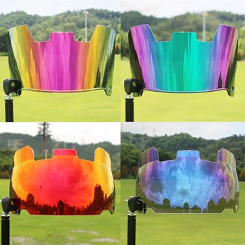 Rainbow Chrome Football Visor 1