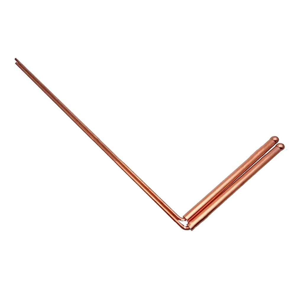 

2pcs 99.9% Copper Detector Rod Metal Detector Rod For Water Treasure Finding Tools Traveling Carrying Positioning Rod