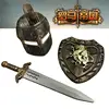 Retro Roman Warrior Armor Set Children Wear Dragon Shield Weapon Toy Cosplay For The Dance Performance Outdoor Sports Toy Gift 2