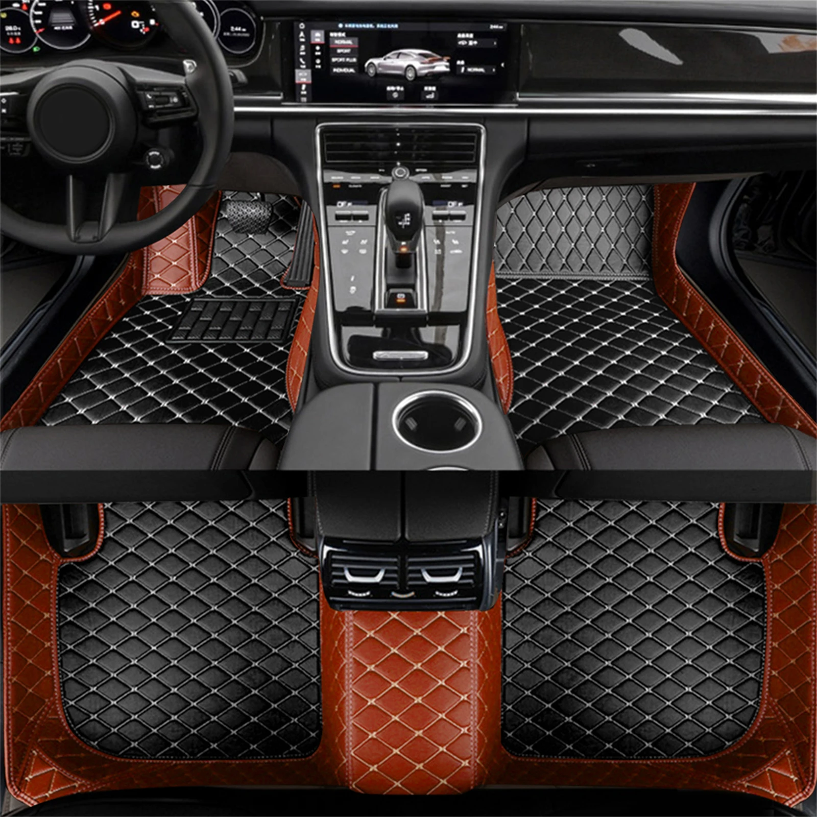 

Custom Non-slip Leather Car Floor Mats For Toyota Avalon Camry Prius C-HR Sequoia Waterproof Soft Car Interior Accessories