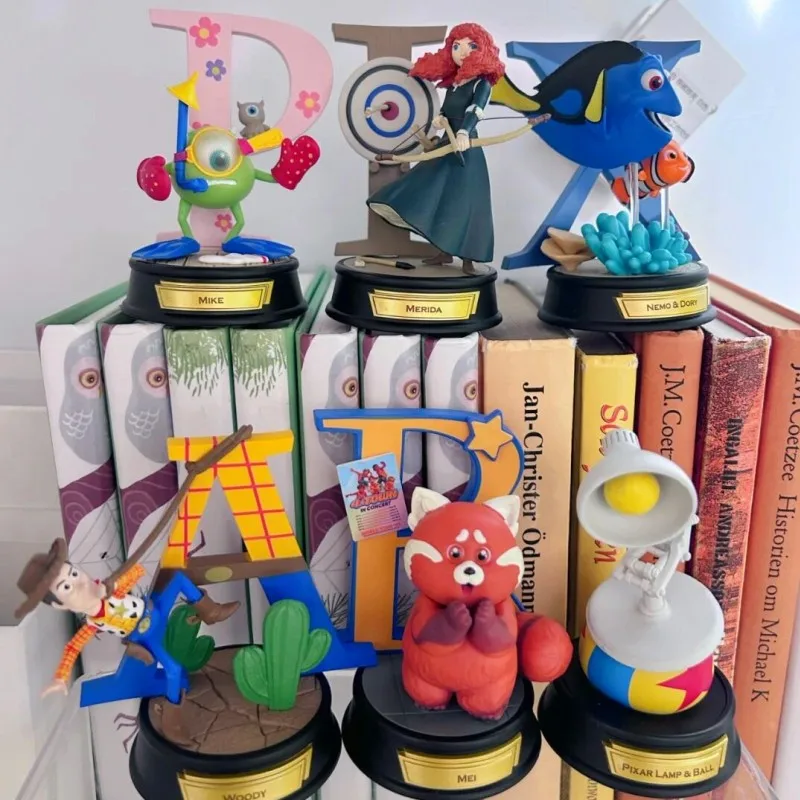 Disney 100 Year Celebration Letter Style Series Anime Blind Box Mystery Box Cute Kawaii Letter Woody Miky Figures Cute Gift Toy