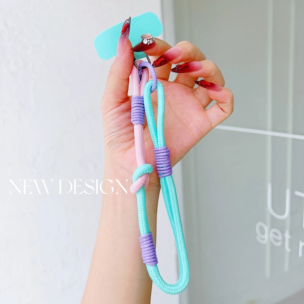 Korea Handgewebte Einstellbare Handy Universal Lanyard Handgelenk Strap Outdoor Sport Bequeme Sicherheit Anti-drop Seil Schlüssel kette – Detail 6