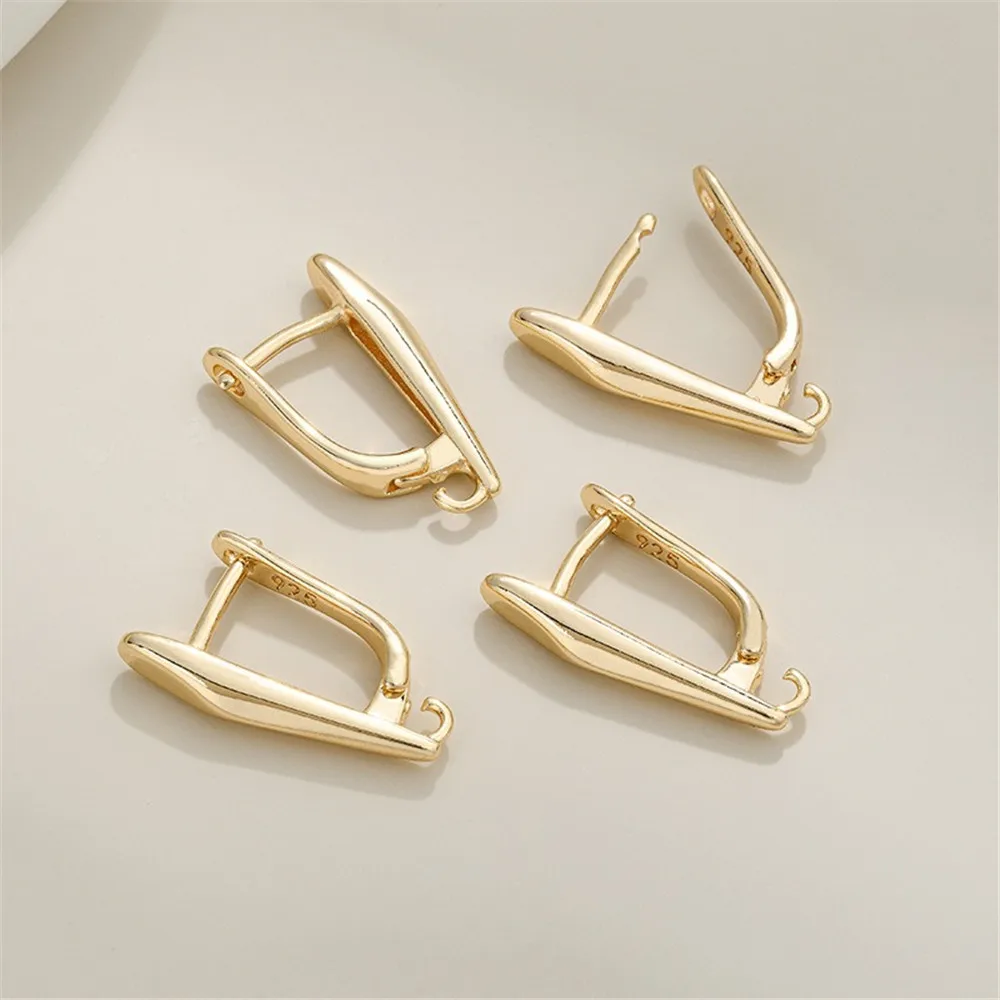 14K 금도금 U자형 DIY 수제 귀걸이 오픈 펜던트 링 귀걸이 및 펜던트 비즈 쥬얼리 제작 액세서리