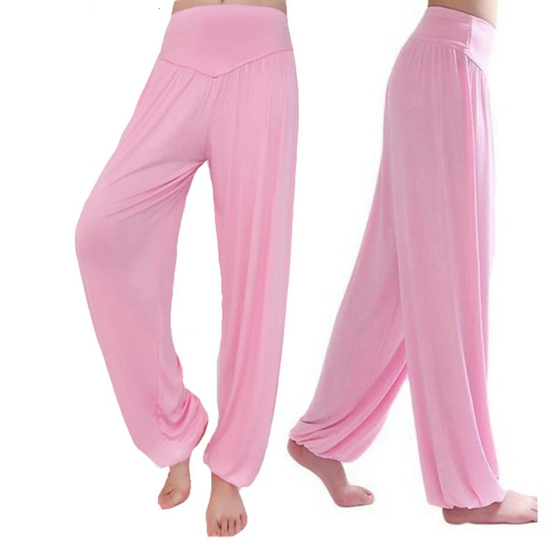 Women Yoga Pants Plus Size Colorful Bloomers Dance TaiChi Full Length Modal Clothes
