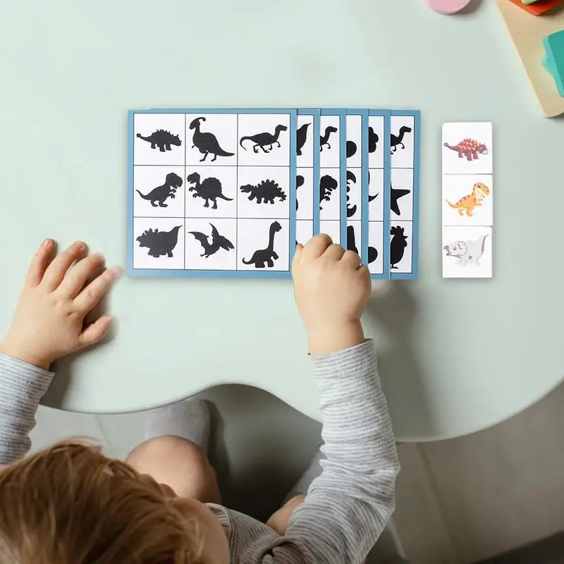 Shadow Matching Games For Kids Children's Wooden Shadow Pairing Toy Puzzle Enlightenment Early Educational Toy For Home Outdoors