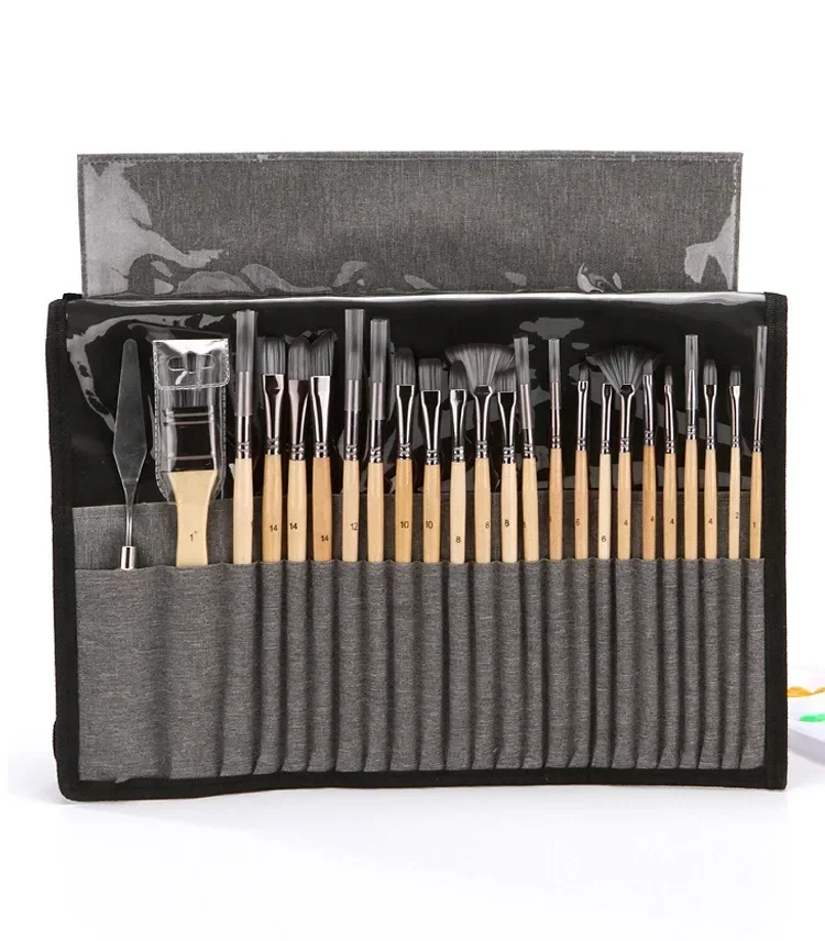 Set Di 10 Pennelli Per Dettagli A Punta Fine – Nylon, Linea Dei Capelli, Manico Lungo In Legno – Per Acrilico, Olio, Acquerello (Taglie #0-#9) - 5