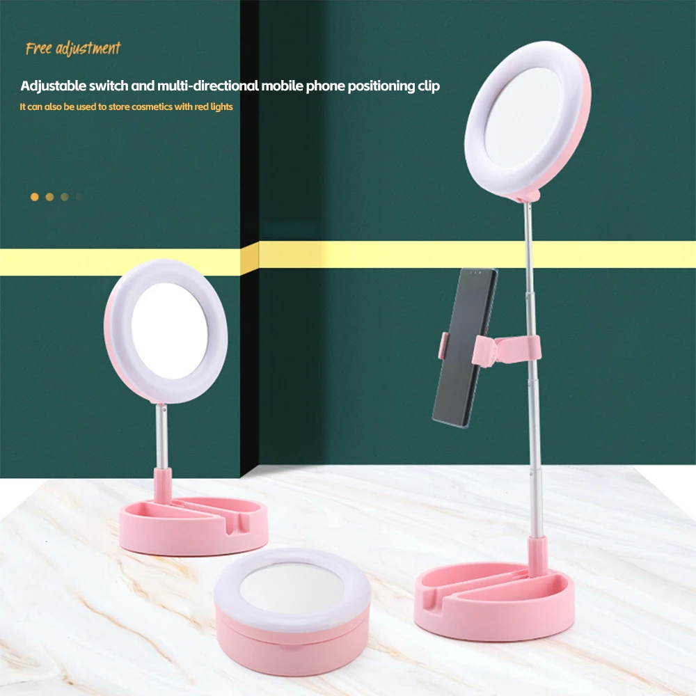 LED Portable Makeup Mirror With USB Charging, Portable Beauty Supplement Light, Makeup Mirror