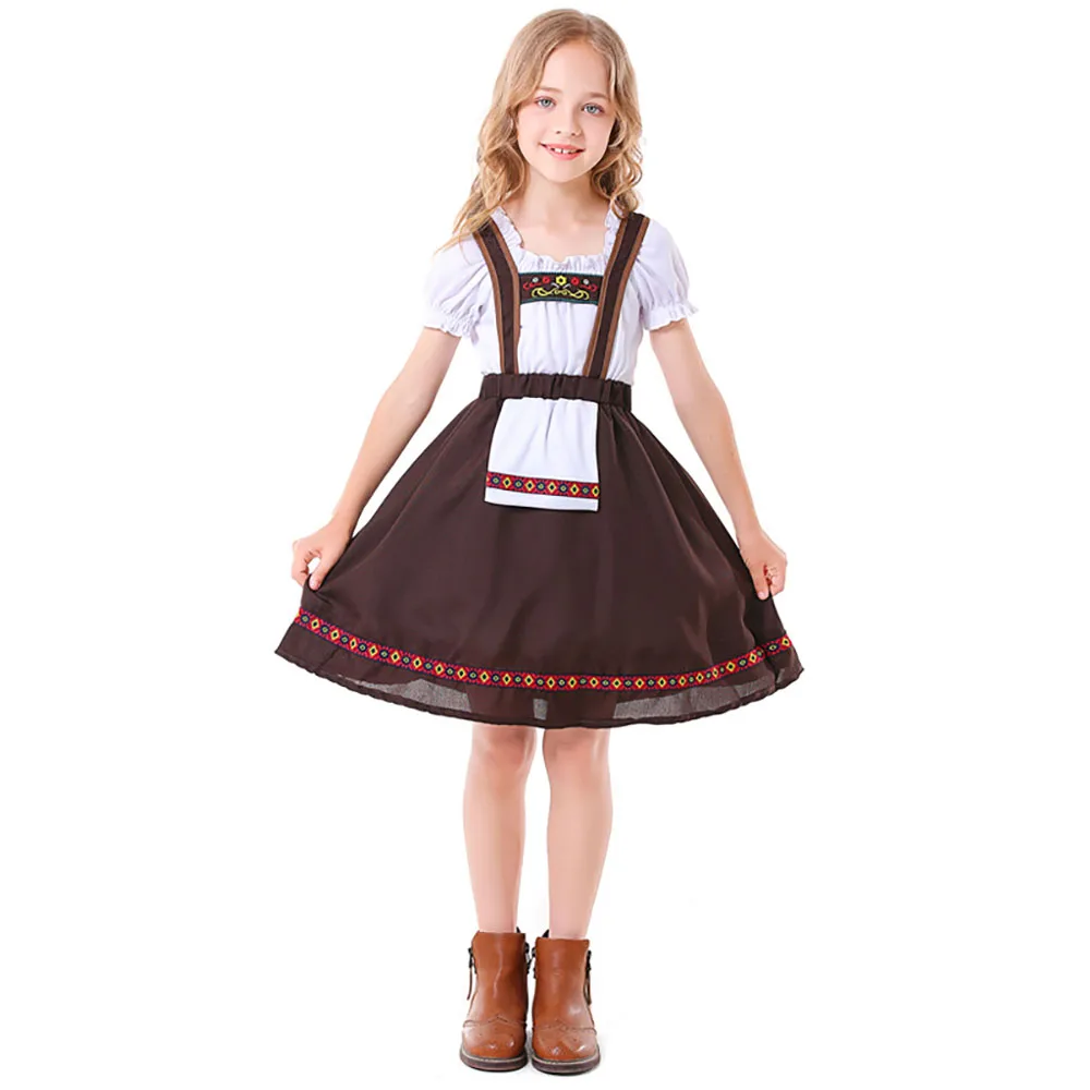 

Halloween Costume For Kids Lolita Dress Bavarian Traditional Folk Festival Oktoberfest Cosplay Girls Stage Performance Skirt