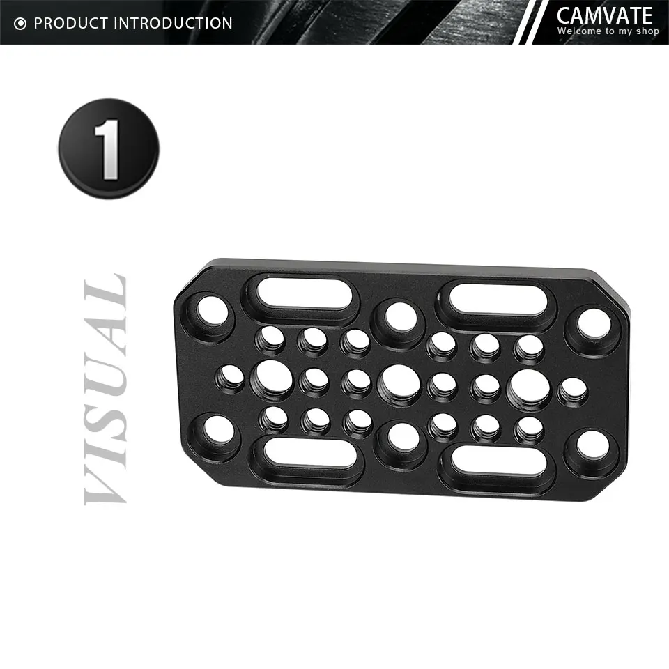 Multihole Cheese Plate Camera Mount Expansion Board With 1/4" & 3/8" Mounting Po
