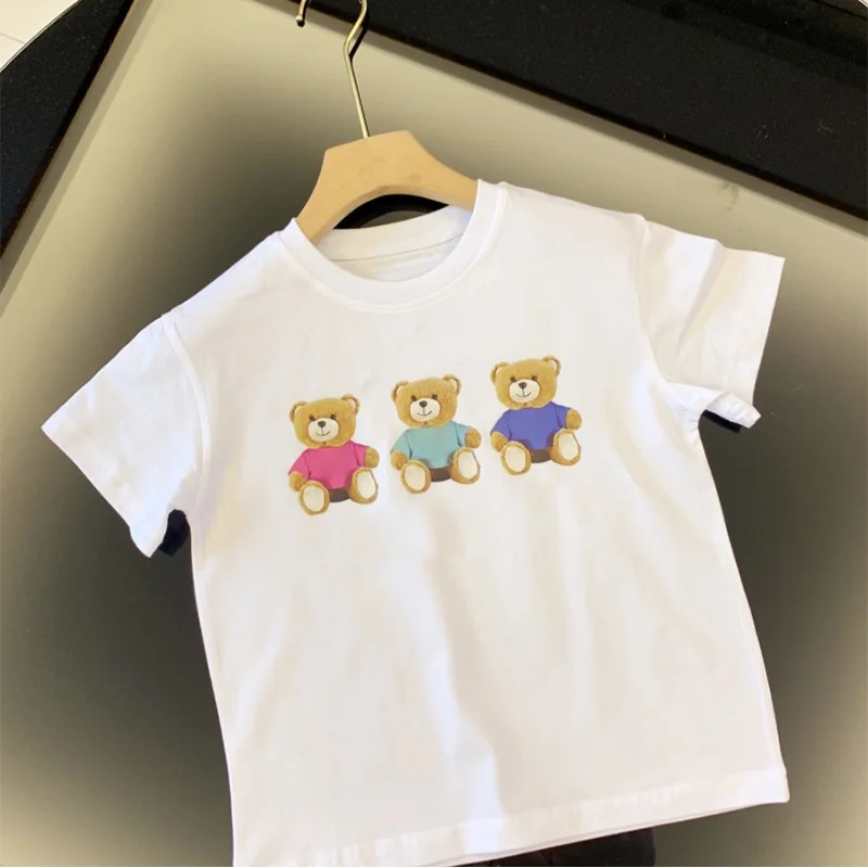 Kid Designer T Shirt Kids Clothes Baby Toddler Girls Boys Short Sleeve Top Luxury Brand Summer Child Clothing 100% Pure Cotton