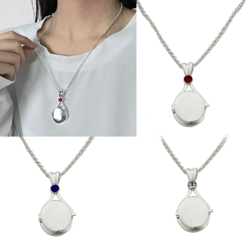 3-Color Opening and Closing Shell-shape Box Pendant Necklace Romantic Party Jewelry Fashion Clavicle Chain for Women