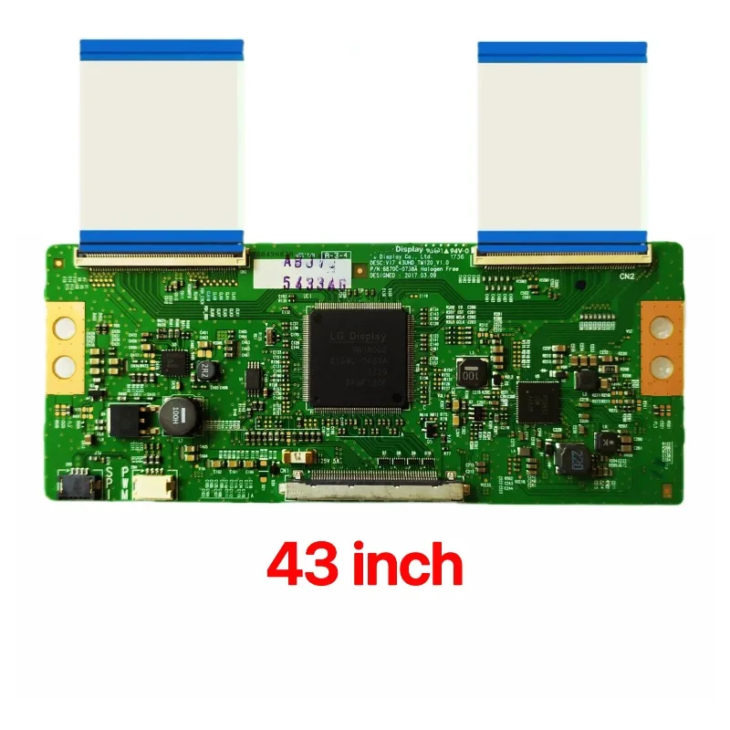 6870C-0738A 오리지널  T-con 보드 6870C 0738A TV 43'' 49'' 55'' 로직 보드 V17_43UHD_TM120_1.0용으로 적응됨