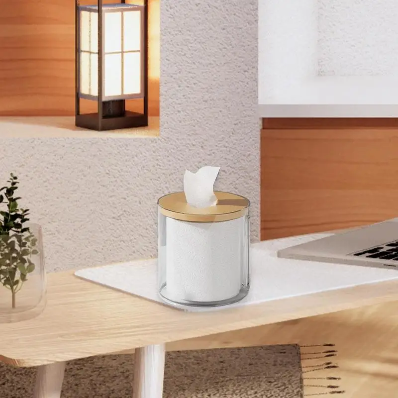 Tissue Storage Box Roll Paper Dispenser Box Toilet Paper Holder With Side Unique Slot For Living Room Restaurant Bathroom 2